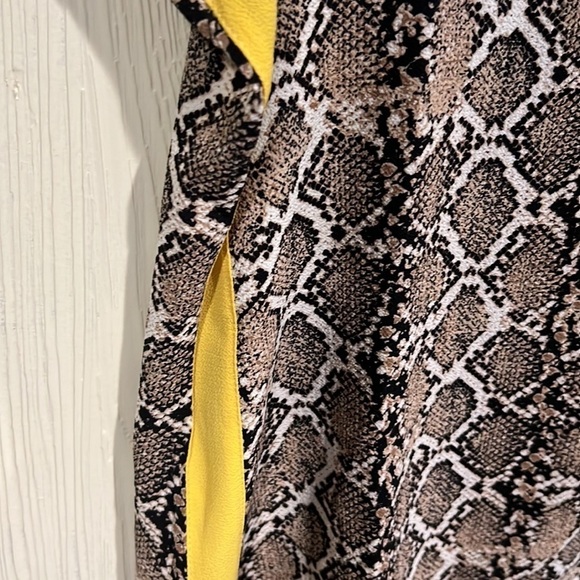 Alison Andrews Snakeskin Yellow Stripe Sleeveless Blouse XL - Picture 3 of 12